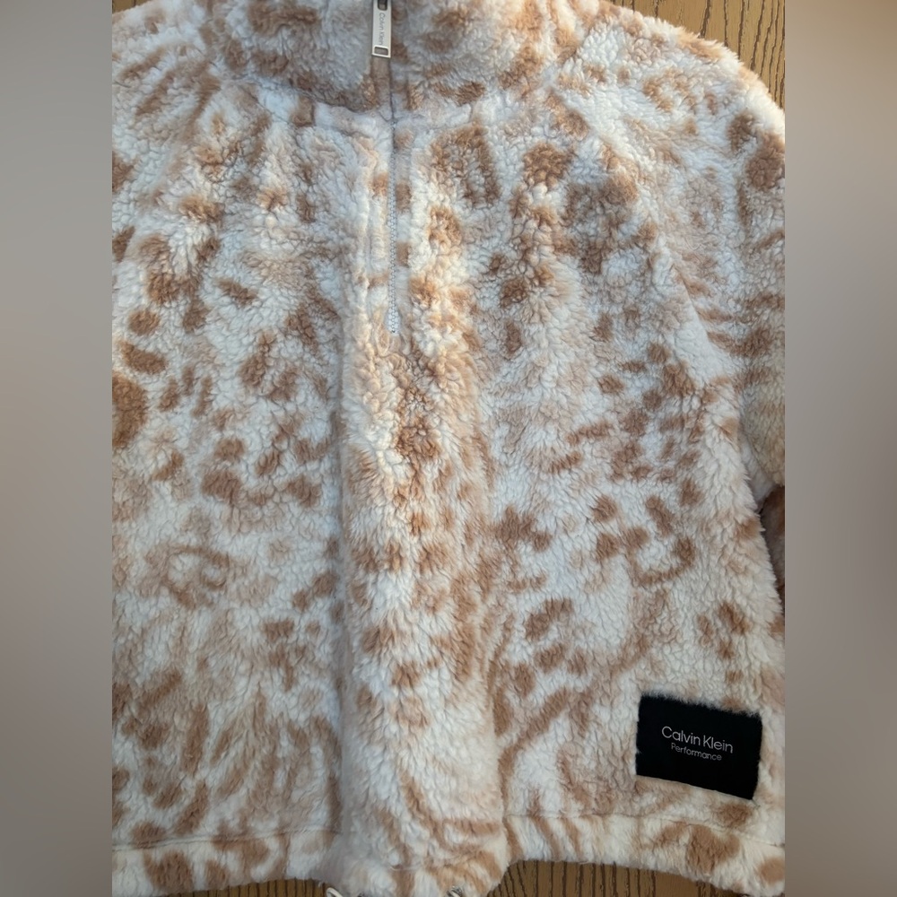Calvin Klein Performance Cropped Teddy Jacket - Picture 2 of 11